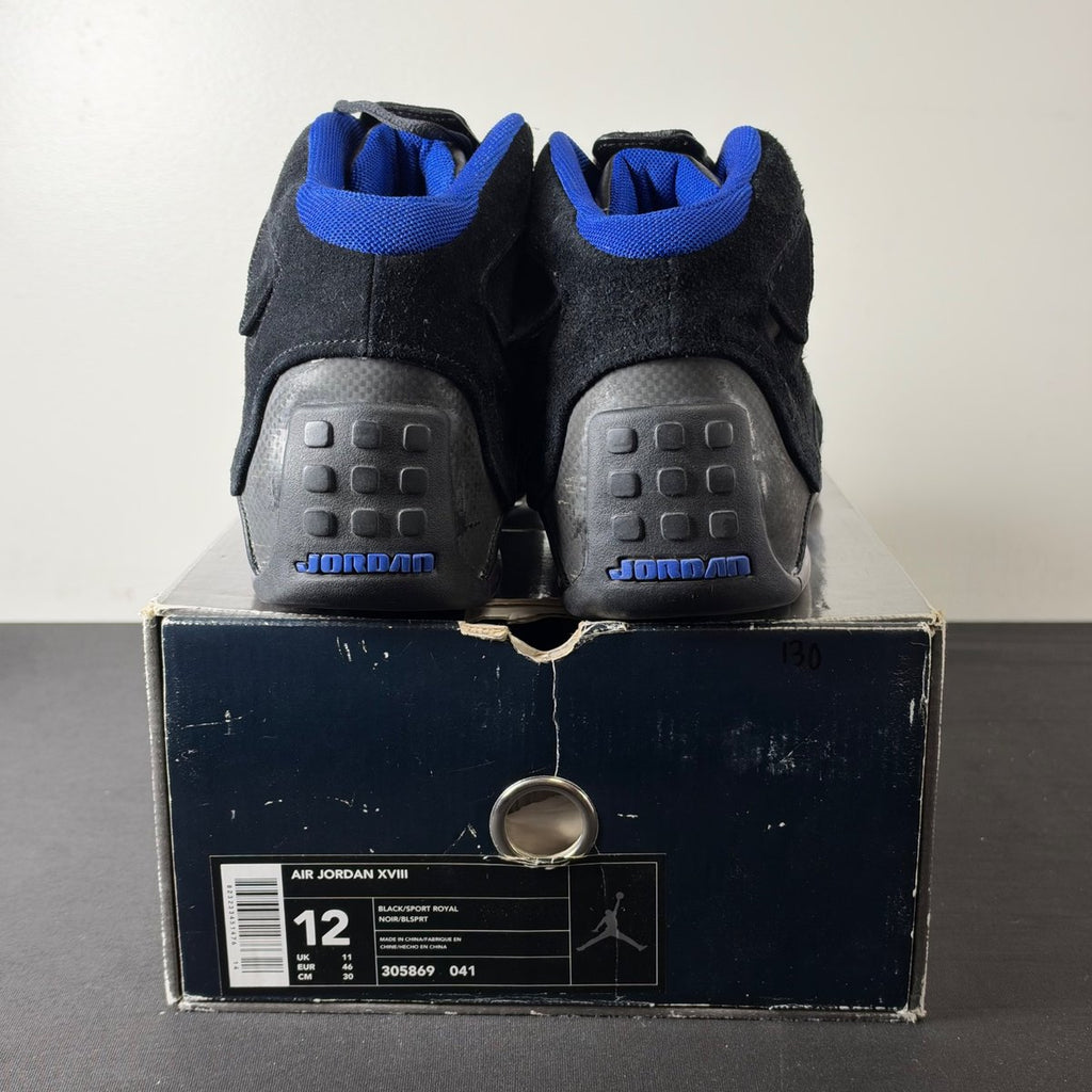 Jordan 18 OG Black Sport Royal (2003) (Size 12) - aux