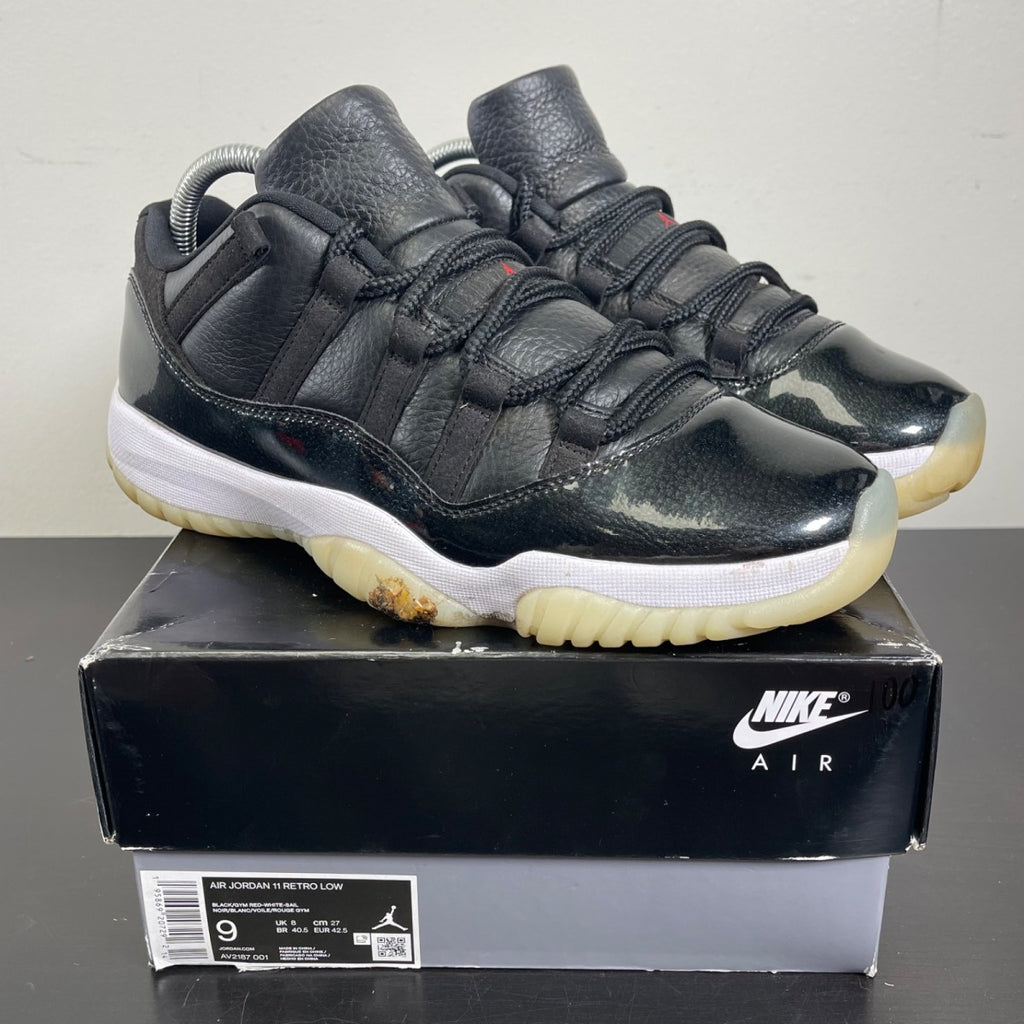 Jordan 11 Retro Low 72-10 9 (Moderately Worn Pre-Owned)JordanBlack/Gym Red/White/Sail - Image 1