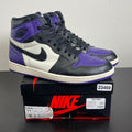 Jordan 1 Retro High Court Purple 11.5 (Moderately Worn Pre-Owned)JordanCourt Purple/Black-Sail - Image 1