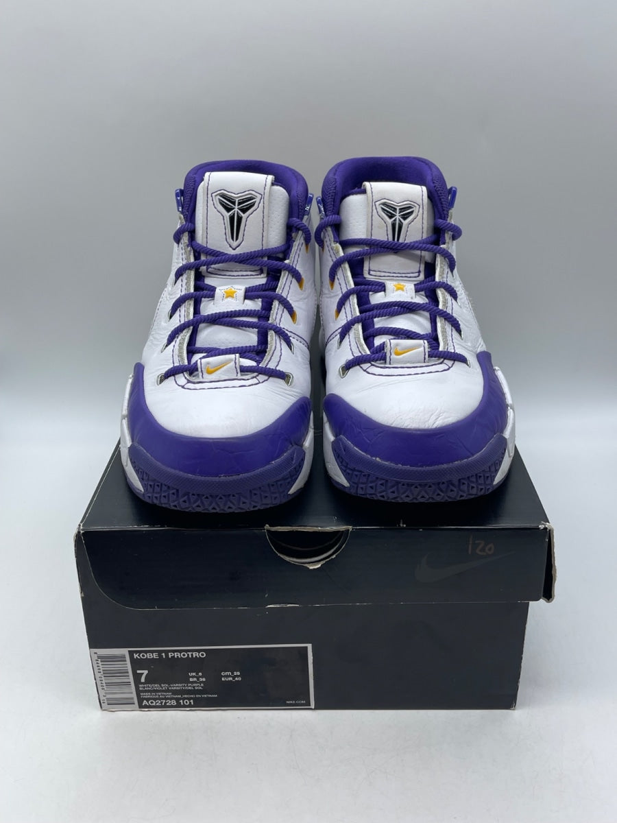 Nike Kobe 1 Protro Think 16 Close Out 7 (Moderately Worn Pre-Owned)NikeWhite/Del Sol-Varsity Purple - Image 2