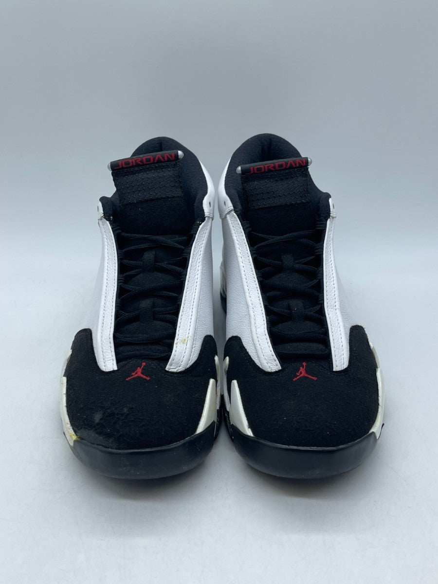 Jordan 14 Retro Black Toe (2014) 10.5 (Moderately Worn Pre-Owned)JordanWhite/Black-Varsity Red-Metallic Silver - Image 2