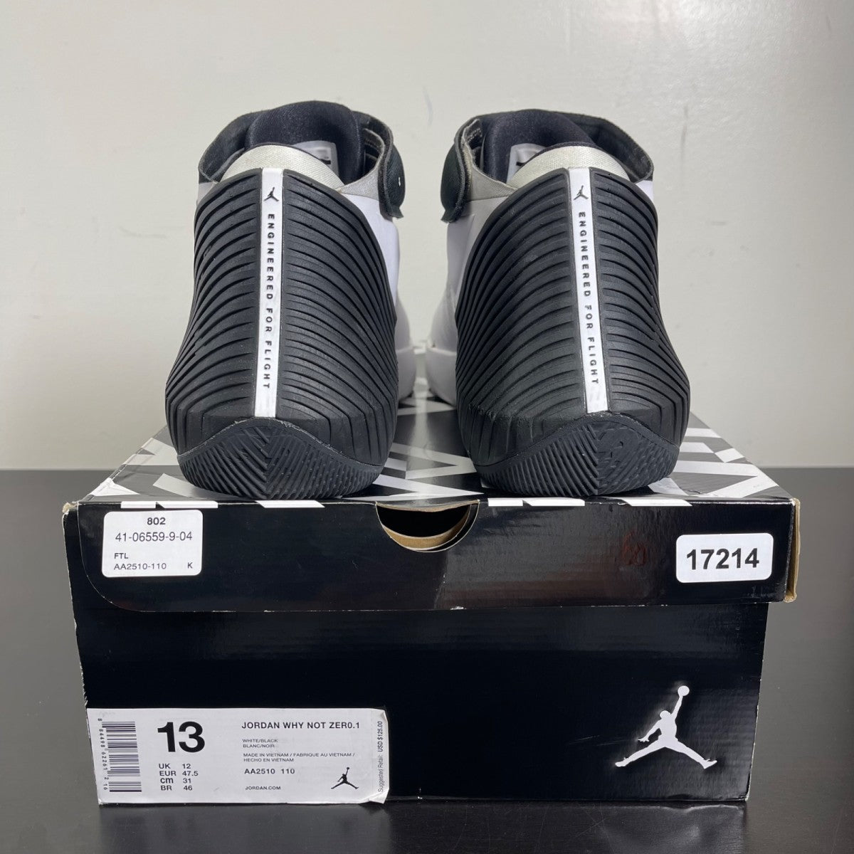 Jordan Why Not Zer0.1 2-Way 13 (Moderately Worn Pre-Owned)JordanWhite/Black - Image 4