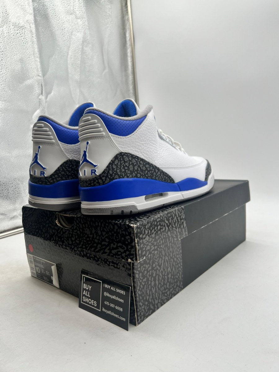 Jordan 3 Retro Racer Blue 10 (Lightly Worn Pre-Owned) - Image 3