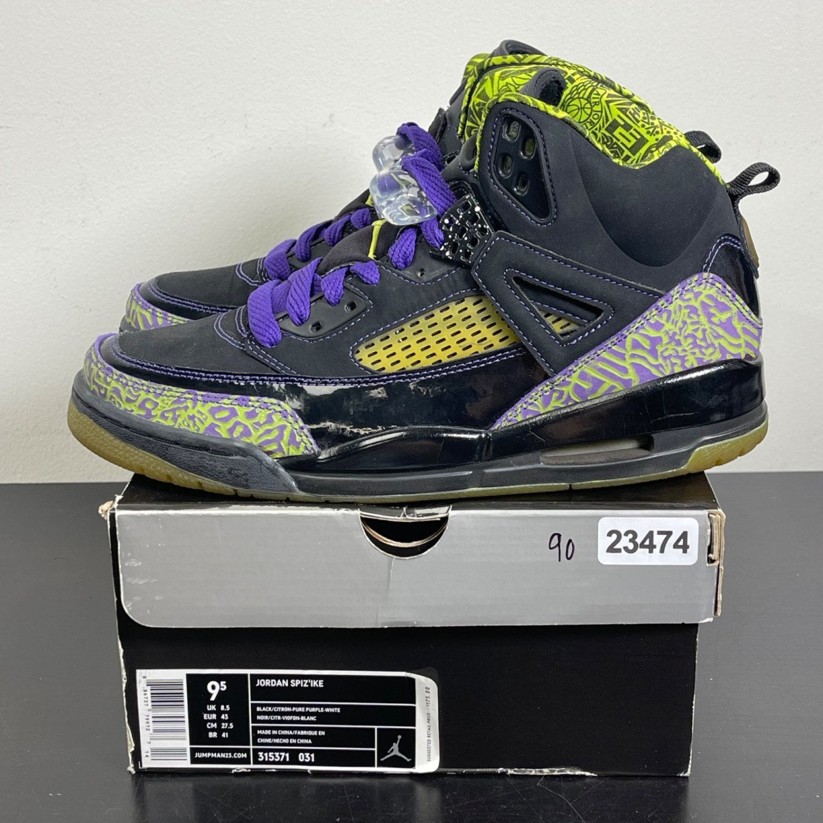Air Jordan SpizIke 'Citron' 9.5 (Moderately Worn Pre-Owned)Air Jordan - Image 3