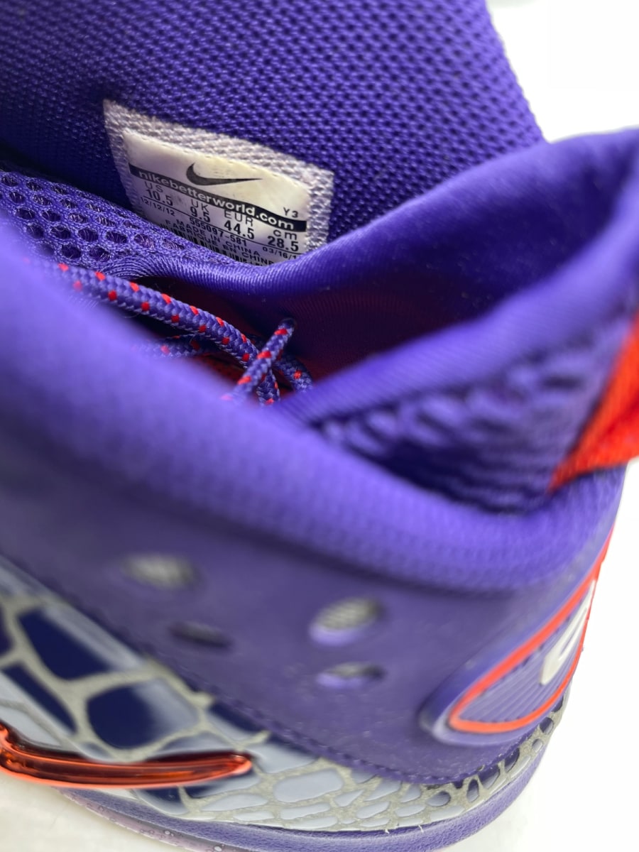 Nike Barkley Posite Max Suns 10.5 (Moderately Worn Pre-Owned)NikeCourt Purple/Team Orange - Image 8