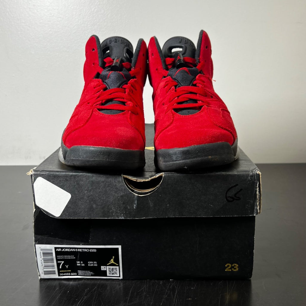 Jordan 6 Retro Toro Bravo (GS) 7Y (Heavily Worn Pre-Owned)JordanVarsity Red/Black - Image 2