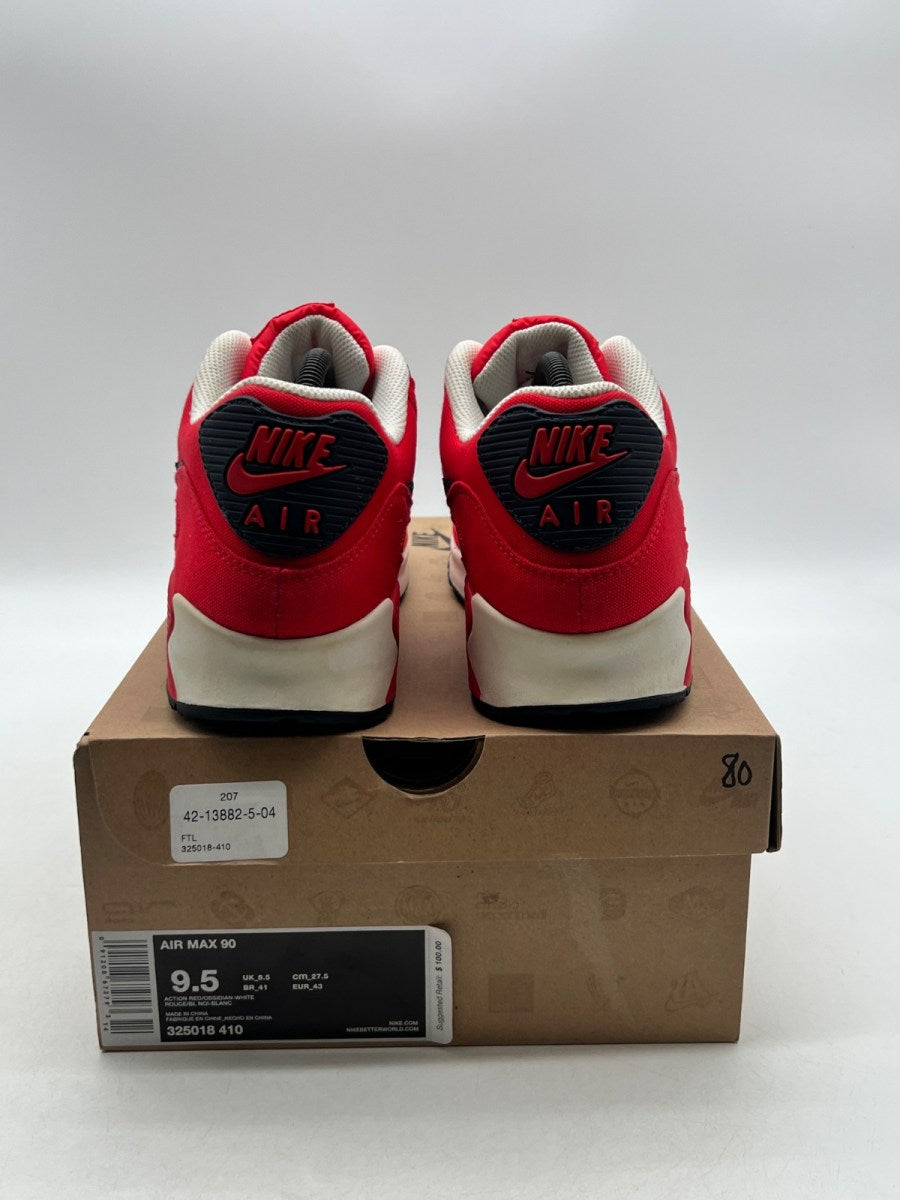 Nike Air Max 90 Action Red 9.5 (Lightly Worn Pre-Owned)NikeAction Red/Black - Image 5