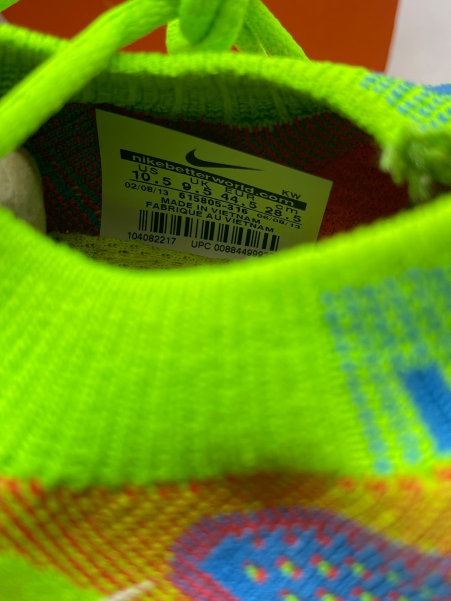 Nike Free Flyknit+ 'Electric Green' 10.5 (Moderately Worn Pre-Owned)Nike - Image 8