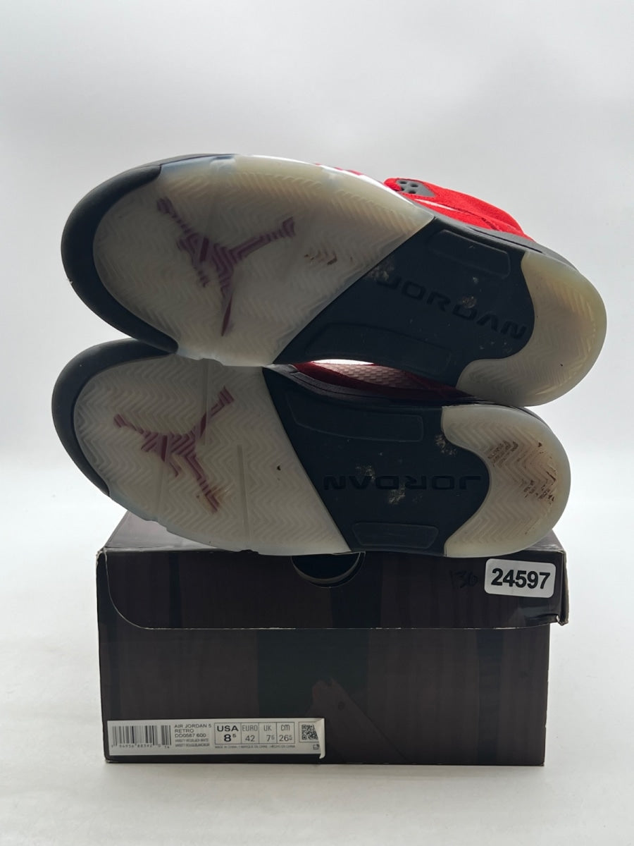 Jordan 5 Retro Raging Bull Red (2021) 8.5 (Lightly Worn Pre-Owned)JordanVarsity Red/Black-White - Image 8