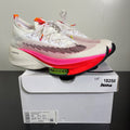 Nike Air Zoom Alphafly Next% Flyknit White Pink 13 (Moderately Worn Pre-Owned)NikeWhite/Black/Black/Black - Image 1