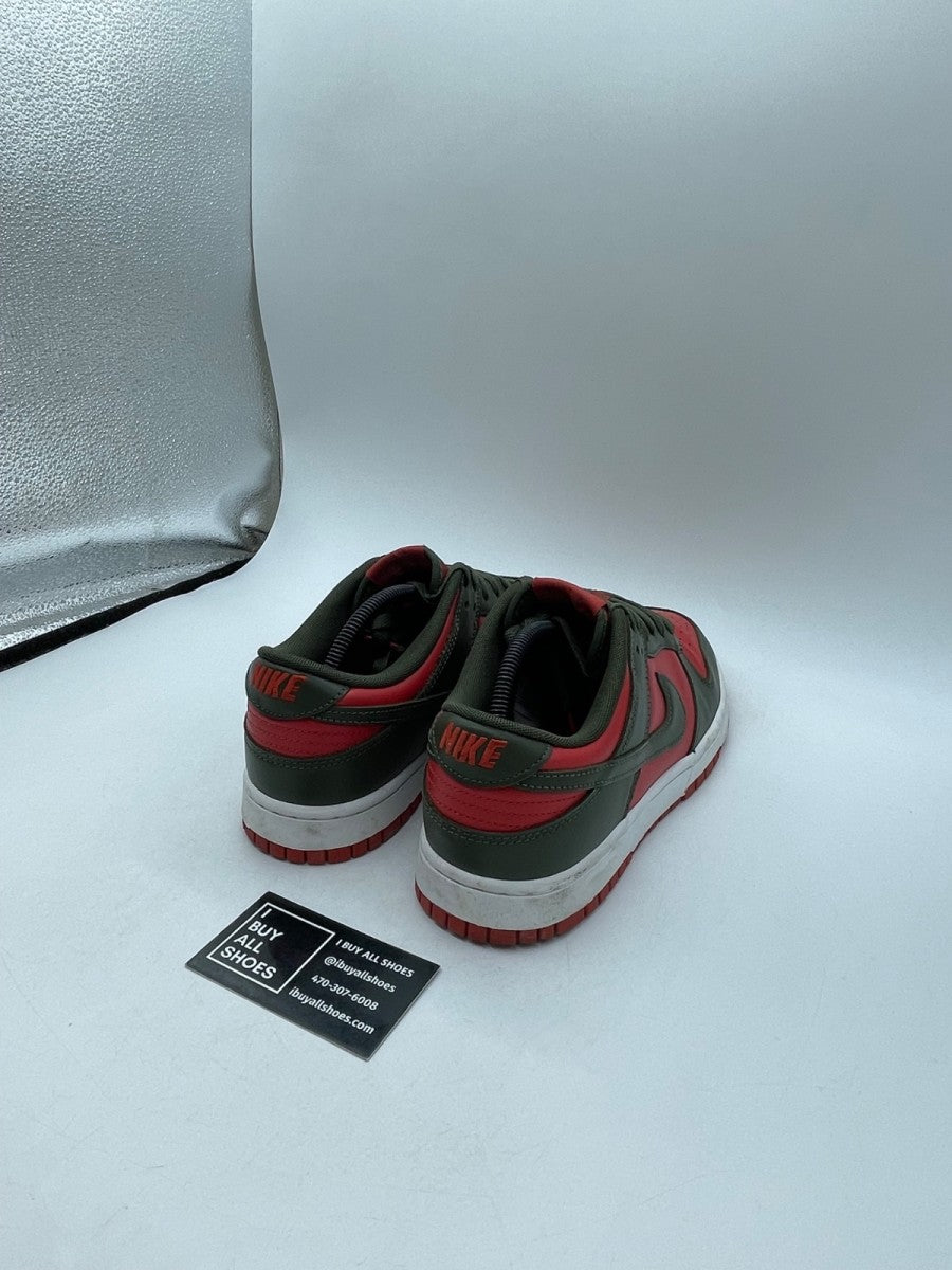 Nike Dunk Low Mystic Red Cargo Khaki 9.5 (Moderately Worn Pre-Owned) - Image 5