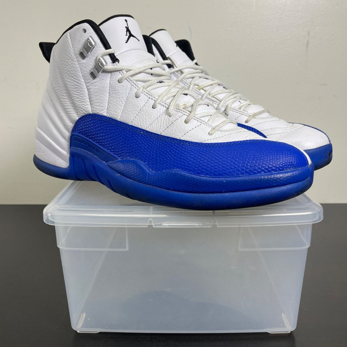 Jordan 12 Retro Blueberry 11.5 (Moderately Worn Pre-Owned)JordanWhite/Black-Game Royal - Image 1