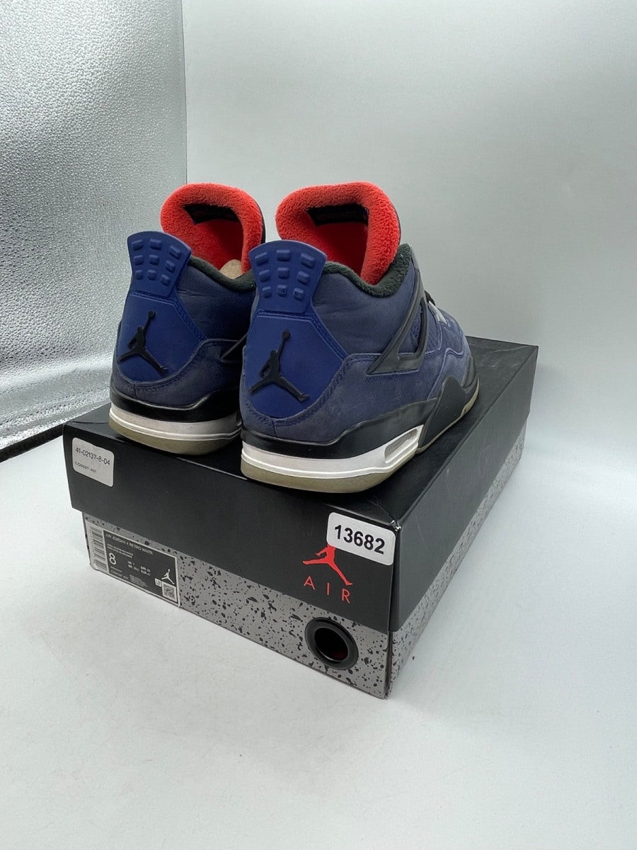 Jordan 4 Retro Winterized Loyal Blue 8 (Moderately Worn Pre-Owned)JordanLoyal Blue/White-Habanero Red-Black - Image 5