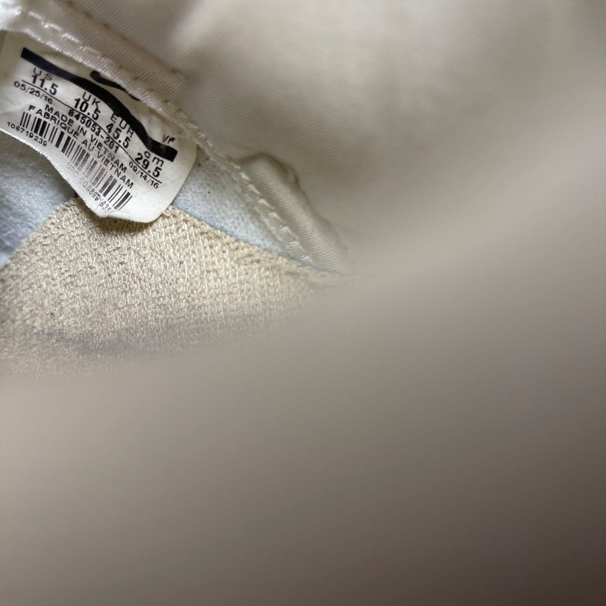 Nike Air Force 1 Low Linen (2016/2024) 11.5 (Moderately Worn Pre-Owned)NikeLinen/Atmosphere-True-White - Image 6