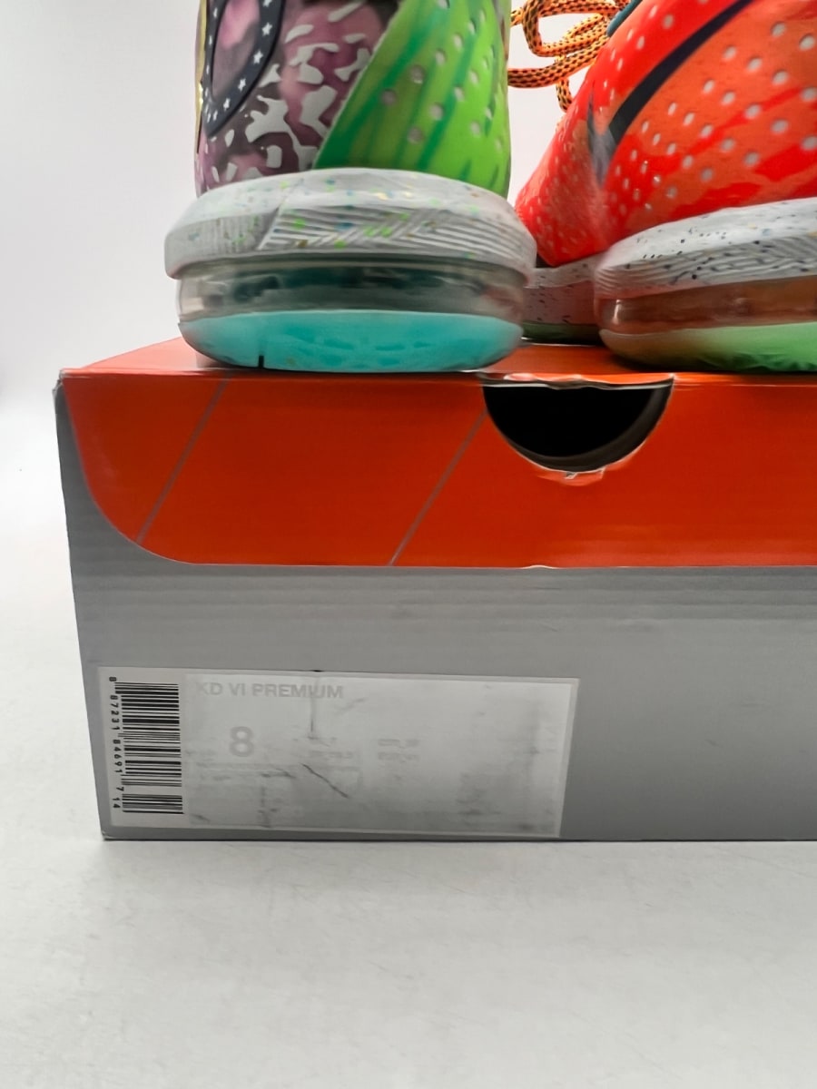 Nike KD 6 What the KD 8 (Lightly Worn Pre-Owned)NikeHoop Purple/Urgent Orange-Shark - Image 4