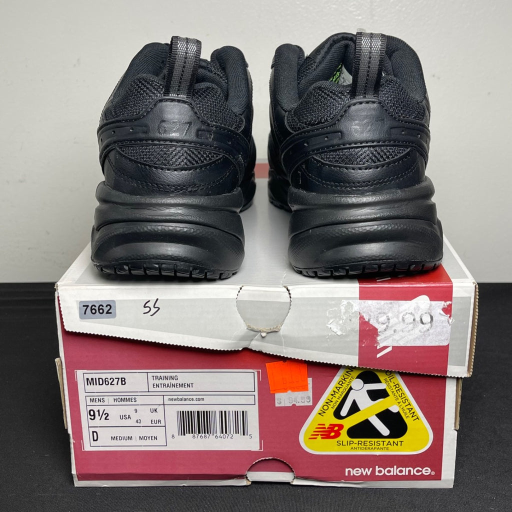New Balance Steel Toe 627 Leather 'Triple Black' (Size 9.5) - Image 4