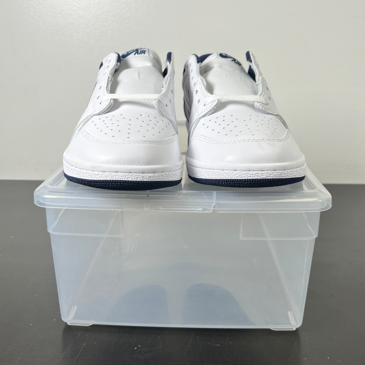 Jordan 1 Retro Low '85 Metallic Blue 11.5 (Lightly Worn Pre-Owned)JordanSummit White/Navy-White - Image 2
