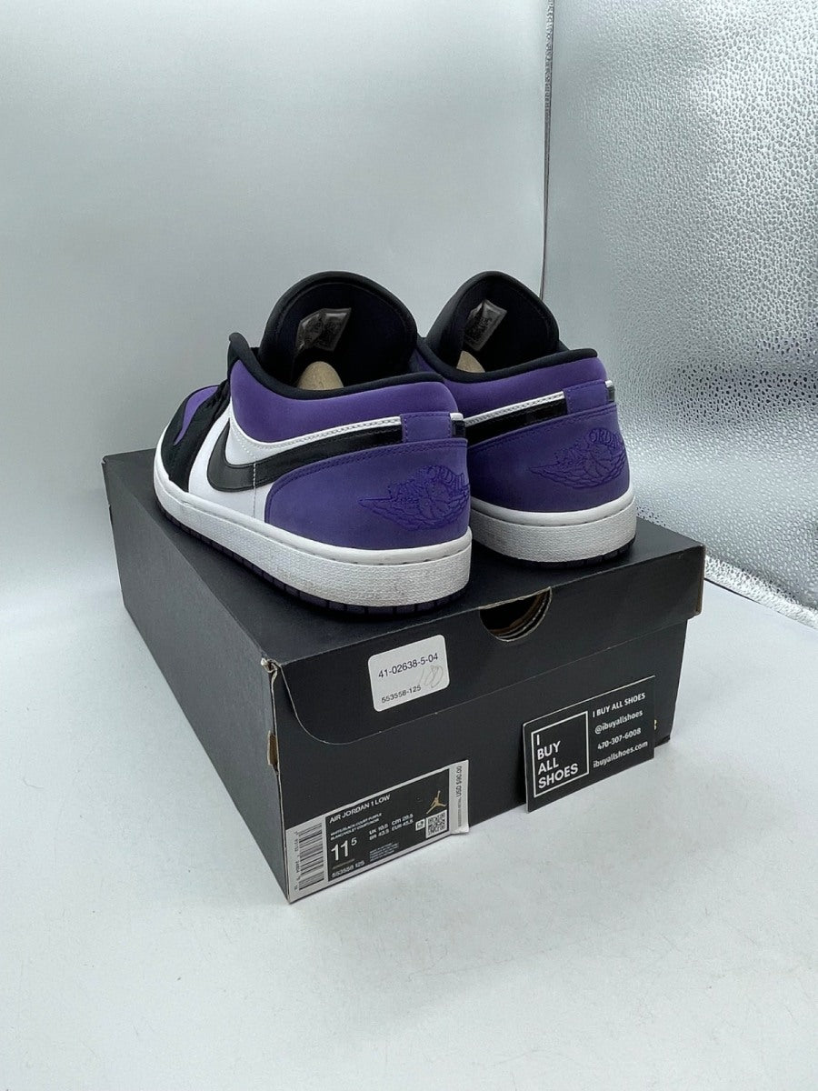 Jordan 1 Low Court Purple 11.5 (Moderately Worn Pre-Owned) - Image 4