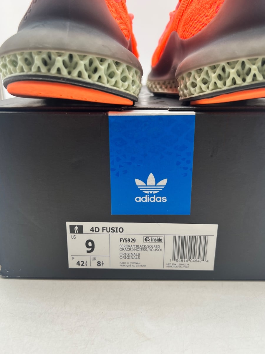 adidas 4D Fusio Screaming Orange 9 (Lightly Worn Pre-Owned) - Image 4