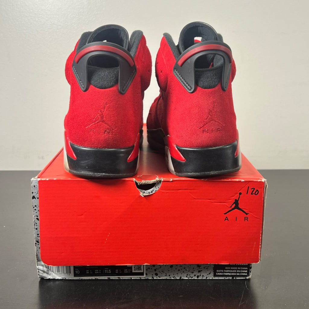 Jordan 6 Retro Toro Bravo 10 (Lightly Worn Pre-Owned)JordanVarsity Red/Black - Image 5