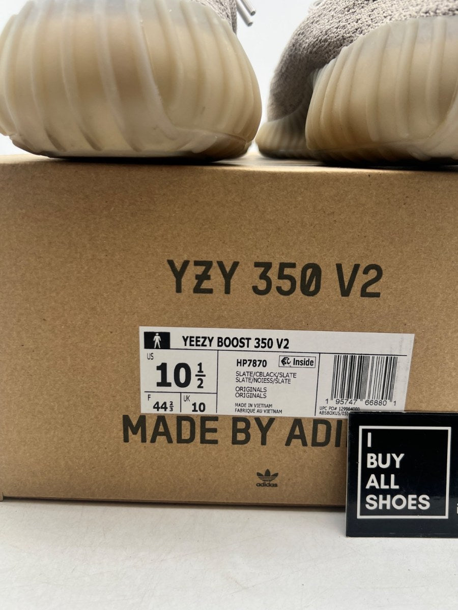 adidas Yeezy Boost 350 V2 Slate 10.5 (Lightly Worn Pre-Owned) - Image 4
