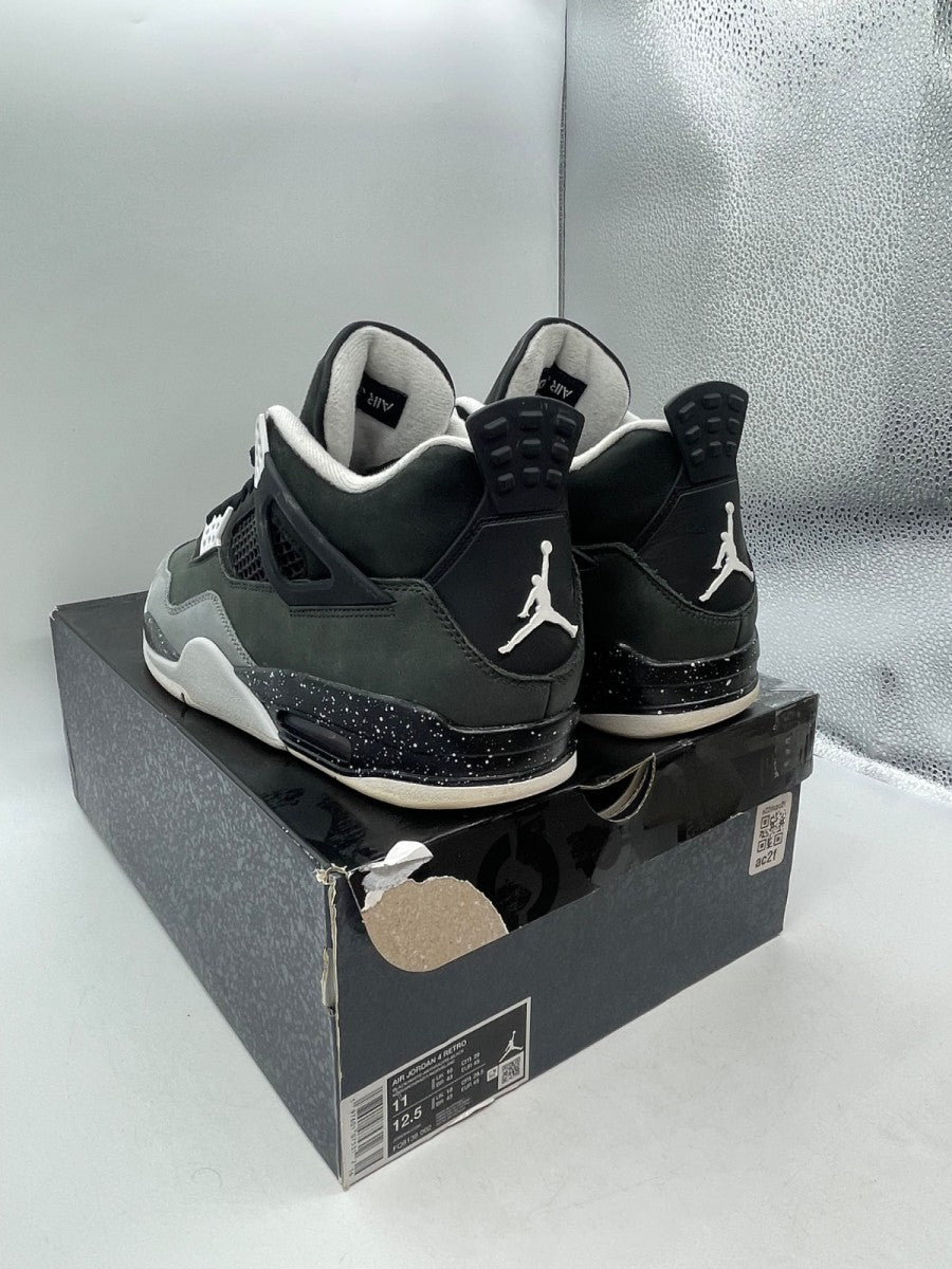 Jordan 4 Retro Fear (2024) 11 (Moderately Worn Pre-Owned)JordanBlack/White/Anthracite/Black/Pure Platinum - Image 4