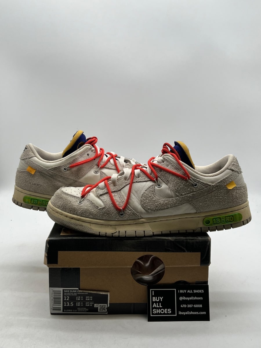 Nike Dunk Low Off-White Lot 13 12 (Heavily Worn Pre-Owned) - Image 1