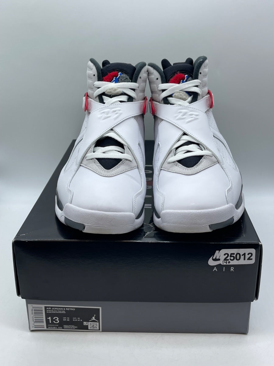 Jordan 8 Retro White True Red (2025) 13 (Moderately Worn Pre-Owned)JordanWhite/Black/True Red - Image 2