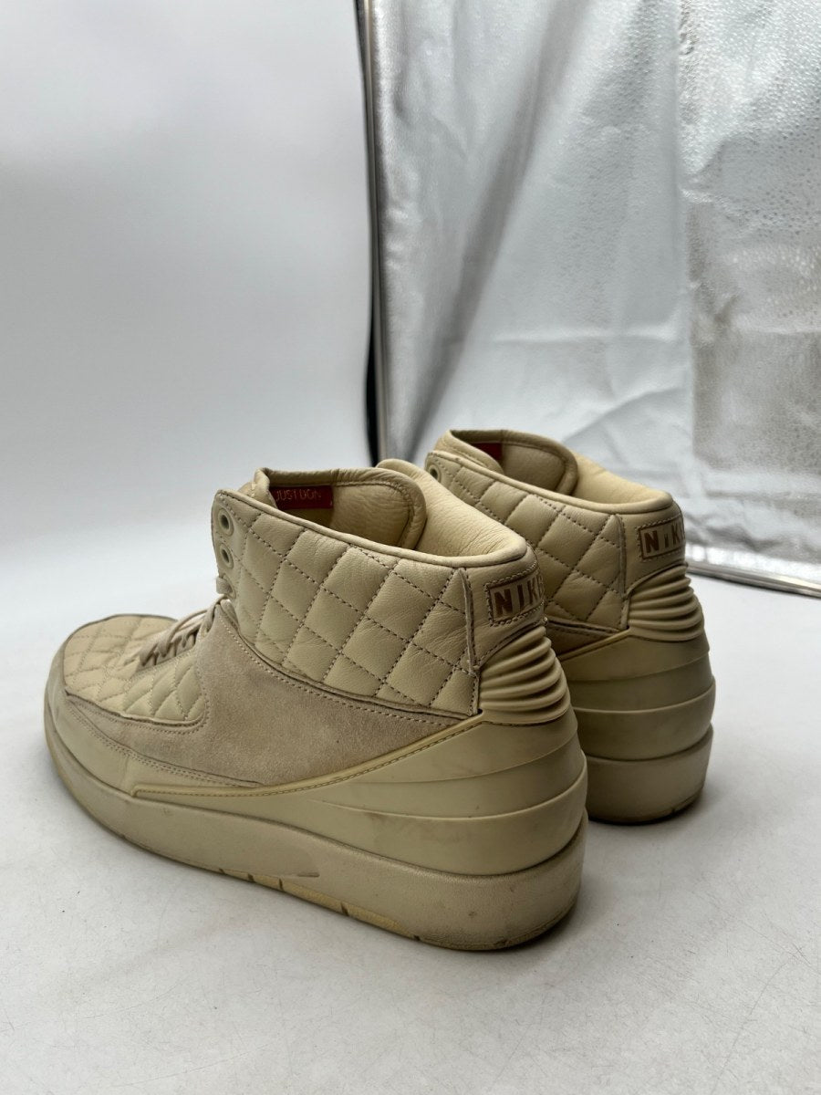 Jordan 2 Retro Just Don Beach 12 (Moderately Worn Pre-Owned)JordanBeach/Metallic Gold-University Red - Image 4