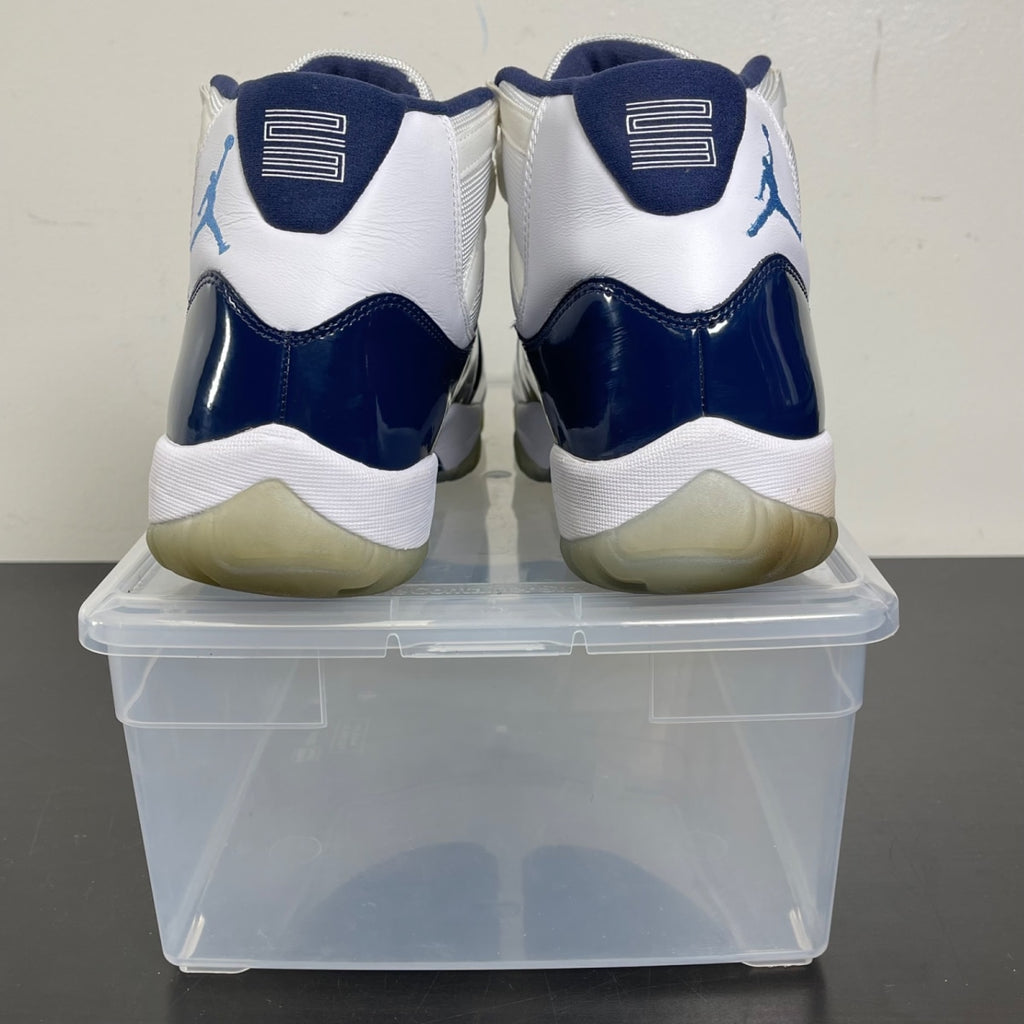 Jordan 11 Retro UNC Win Like 82 10.5 (Moderately Worn Pre-Owned)JordanWhite/University Blue-Midnight Navy - Image 4