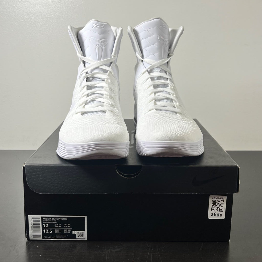 Nike Kobe 9 Elite Protro Halo 12 (Lightly Worn Pre-Owned)NikeWhite/White/White - Image 2