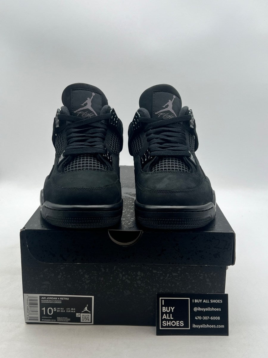 Jordan 4 Retro Black Cat (2025) 10.5 (VNDS Pre-Owned) - Image 2