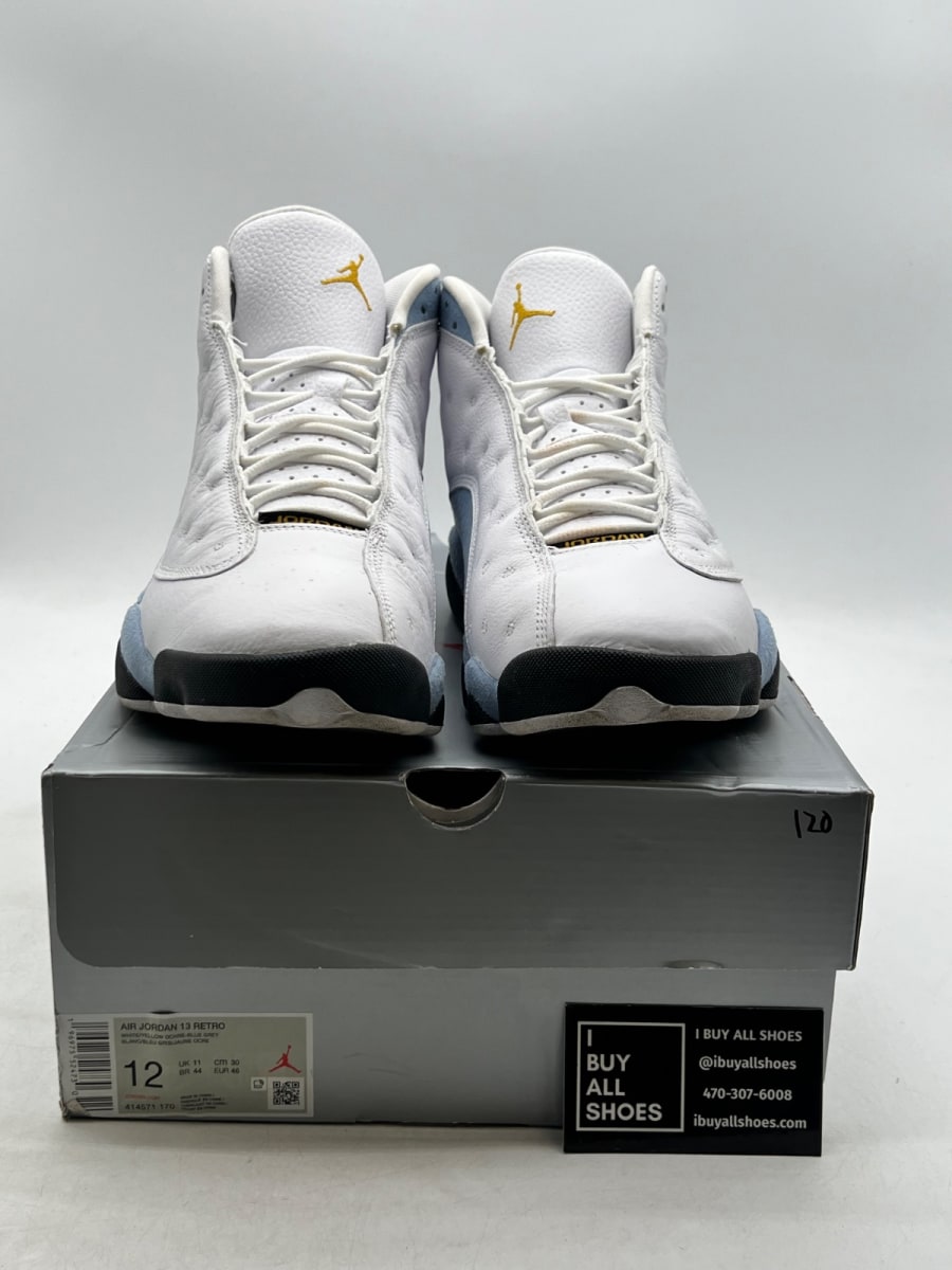 Jordan 13 Retro Blue Grey 12 (Moderately Worn Pre-Owned) - Image 2