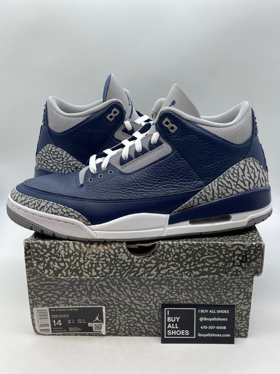 Jordan 3 Retro Georgetown (2021) 14 (Moderately Worn Pre-Owned) - Image 1
