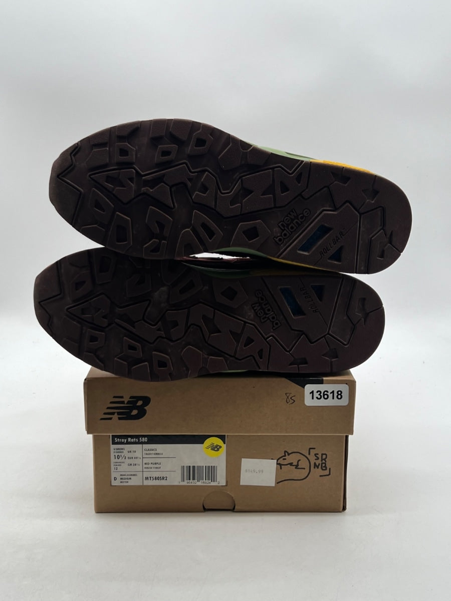 New Balance 580 Stray Rats Maroon Purple 10.5 (Lightly Worn Pre-Owned)New BalanceBurgundy/Mystic Purple - Image 8