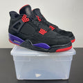 Jordan 4 Retro Raptors (2018) 10.5 (Moderately Worn Pre-Owned)JordanBlack/Court Purple-University Red - Image 1