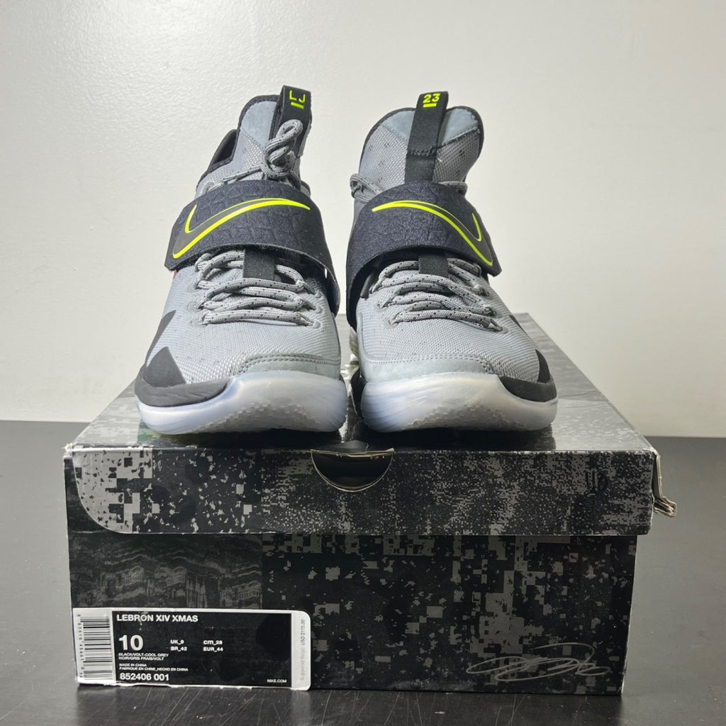 Nike Cavs Court SPO - LeBron 14 Out of Nowhere 10 (Lightly Worn Pre-Owned)NikeBlack/Volt-Cool Grey - Image 2