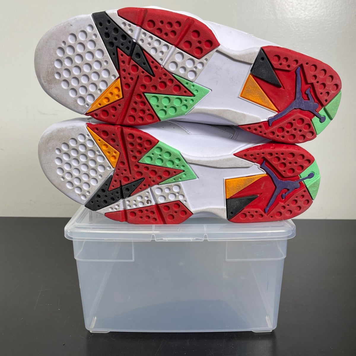 Jordan 7 Retro Hare (2015) 10 (Moderately Worn Pre-Owned)JordanWhite/True Red-Light Silver-Tourmaline - Image 5