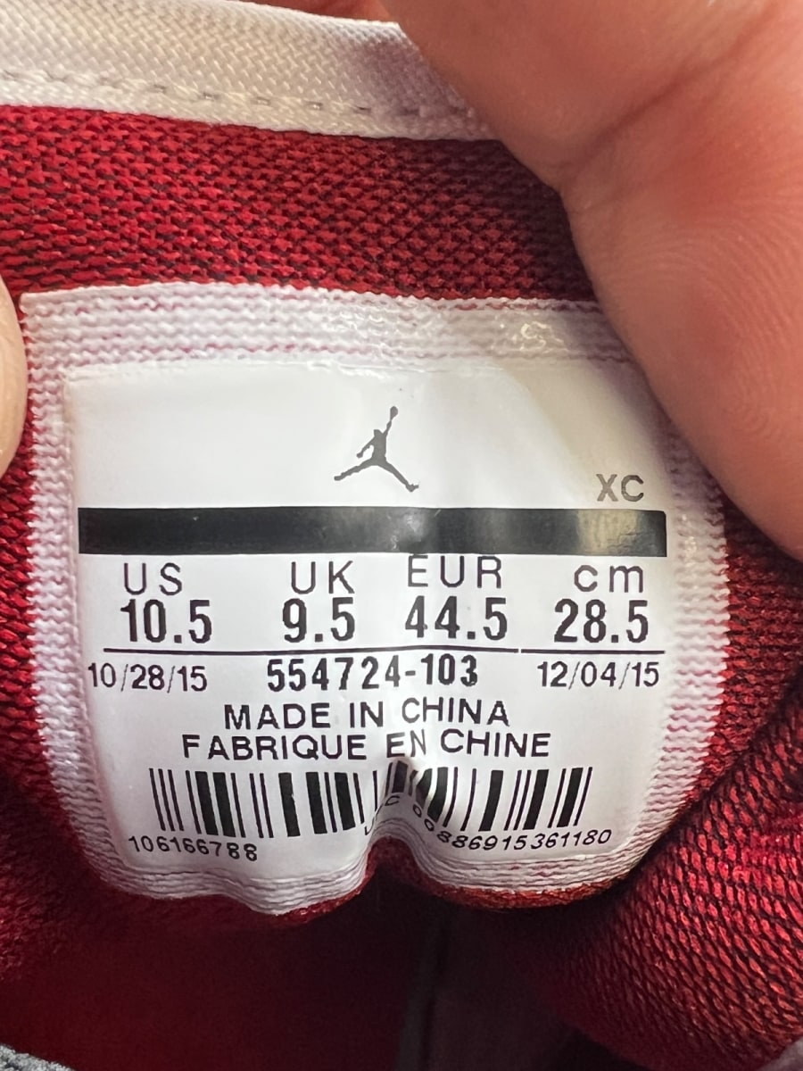Jordan 1 Retro Mid White Gym Red Black 10.5 (Lightly Worn Pre-Owned) - Image 6