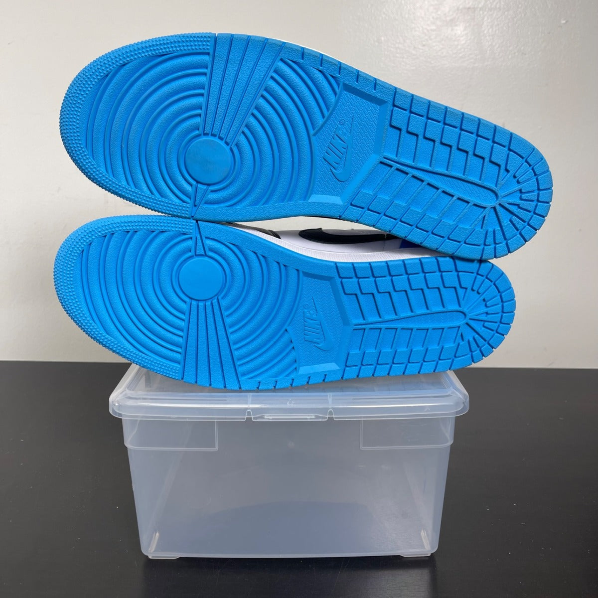 Jordan 1 Retro Low OG Black Dark Powder Blue 14 (New Pre-Owned)JordanWhite/Dark Powder Blue/Black - Image 5