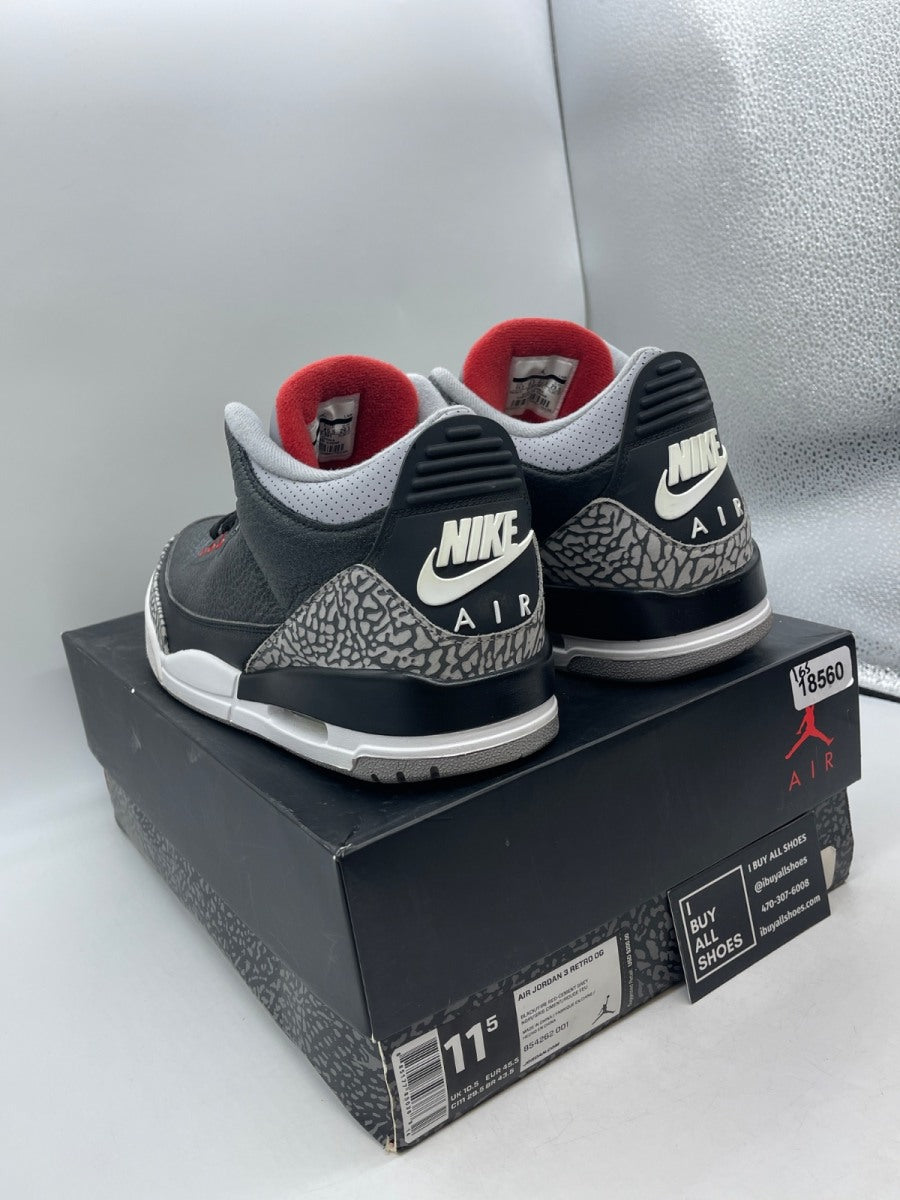 Jordan 3 Retro Black Cement (2018) 11.5 (Moderately Worn Pre-Owned) - Image 4
