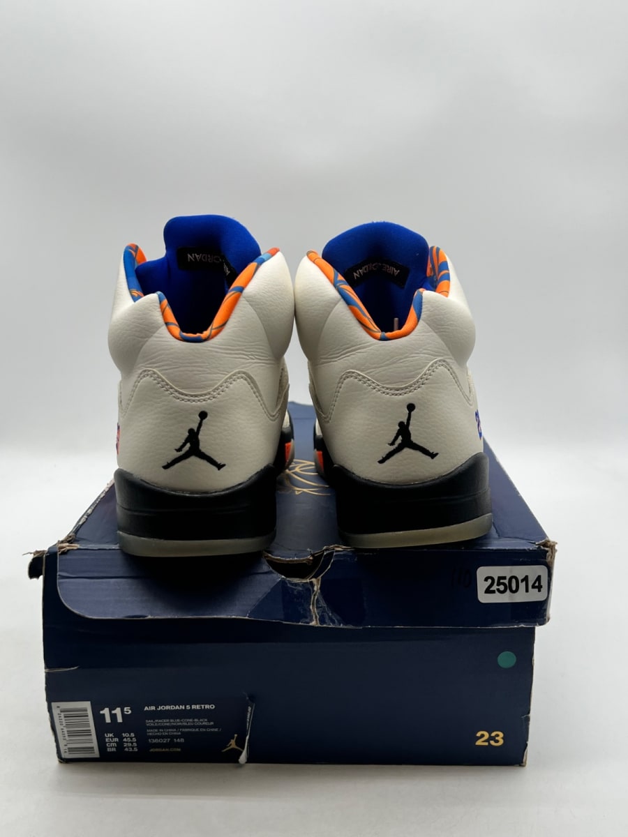 Jordan 5 Retro International Flight 11.5 (Moderately Worn Pre-Owned)JordanSail/Racer Blue-Cone-Black - Image 3