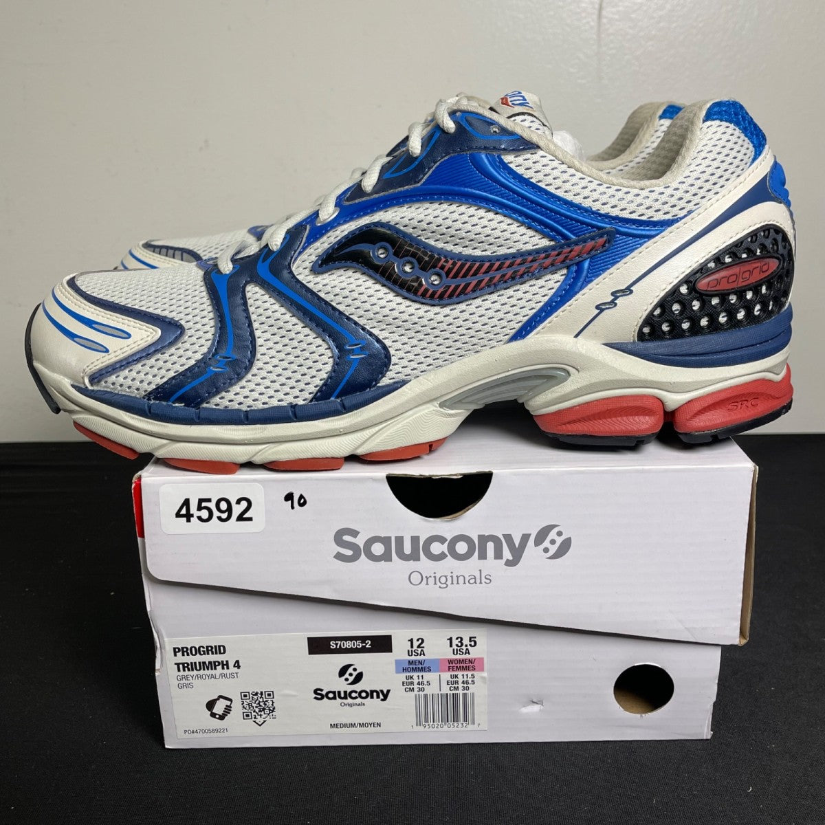 Saucony ProGrid Triumph 4 CS Grey Royal Rust (Size 12) - Image 3