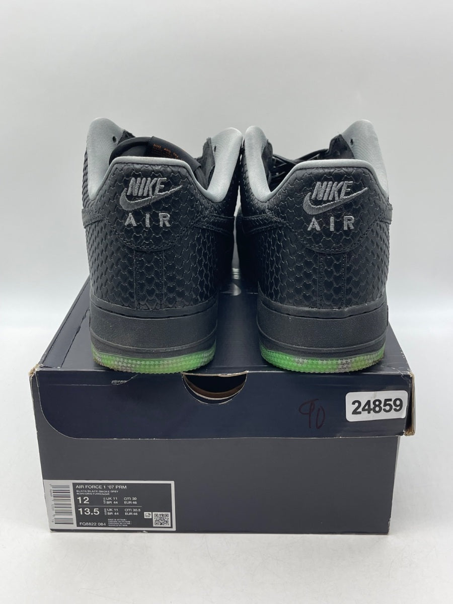 Nike Air Force 1 Low PRM Halloween (2023) 12 (Moderately Worn Pre-Owned)NikeBlack/Black-Smoke Grey-Campfire Orange-Green - Image 11