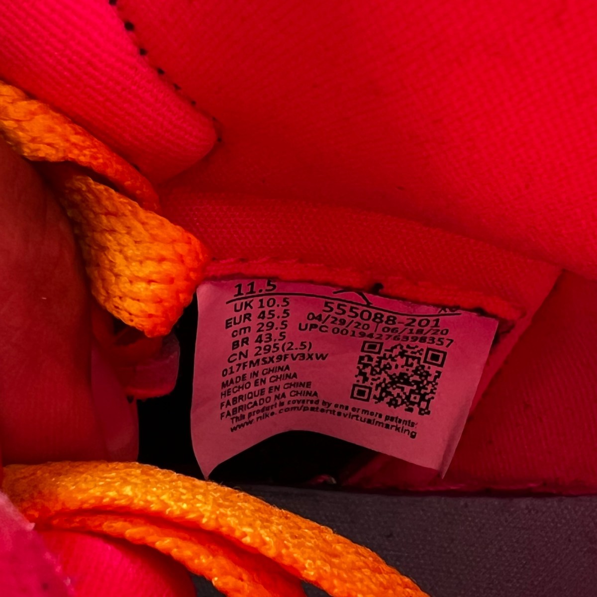 Jordan 1 Retro High Tokyo Bio Hack 11.5 (Lightly Worn Pre-Owned)JordanBaroque Brown/Black-Laser Orange-Racer Pink - Image 7