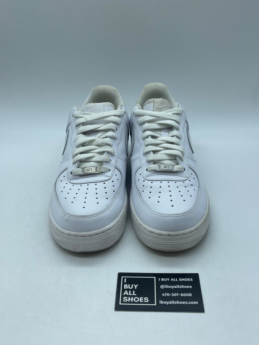 Nike Air Force 1 '07 'Triple White' 9.5 (Moderately Worn Pre-Owned) - Image 2