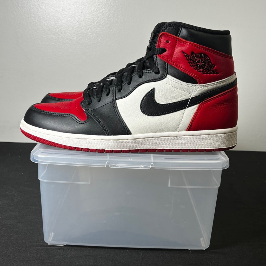 Jordan 1 Retro High Bred Toe 10 (Lightly Worn Pre-Owned)JordanGym Red/Black-Summit White - Image 3