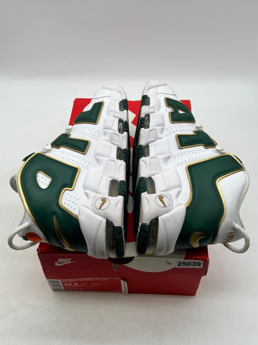 Nike Air More Uptempo Atlanta 10.5 (Lightly Worn Pre-Owned)NikeWhite/Gorge Green-Metallic Gold - Image 7