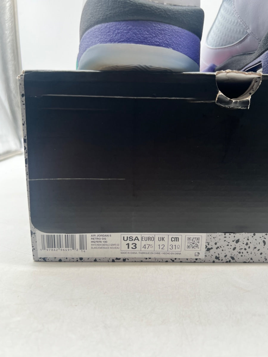 Jordan 5 Retro Grape (2025) 13 (Lightly Worn Pre-Owned) - Image 4