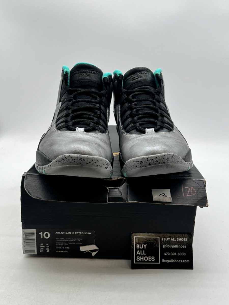 Jordan 10 Retro Lady of Liberty 30th Anniversary 10 (Lightly Worn Pre-Owned) - Image 2